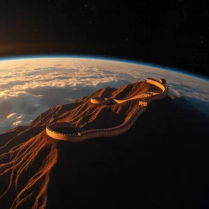la gran muralla china se ve desde el espacio