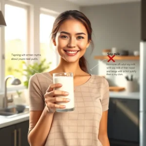 mitos falsos sobre la leche de soja y las hormonas